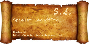 Spieler Leonárd névjegykártya
