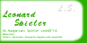 leonard spieler business card